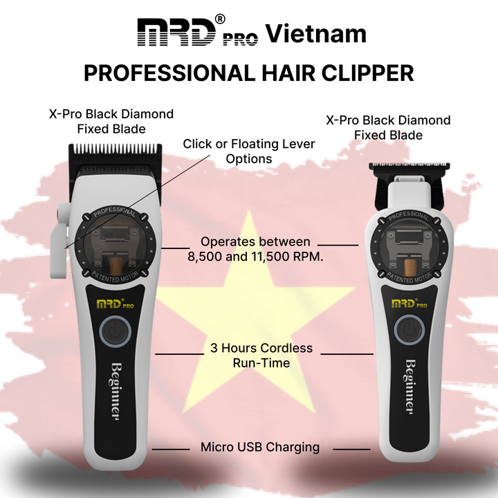 Vector Clipper & Trimmer Duo – White