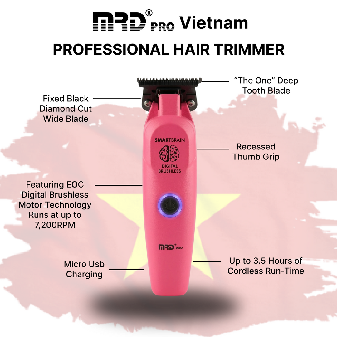 Precision Smart Brain Digital Brushless Trimmer - Pink